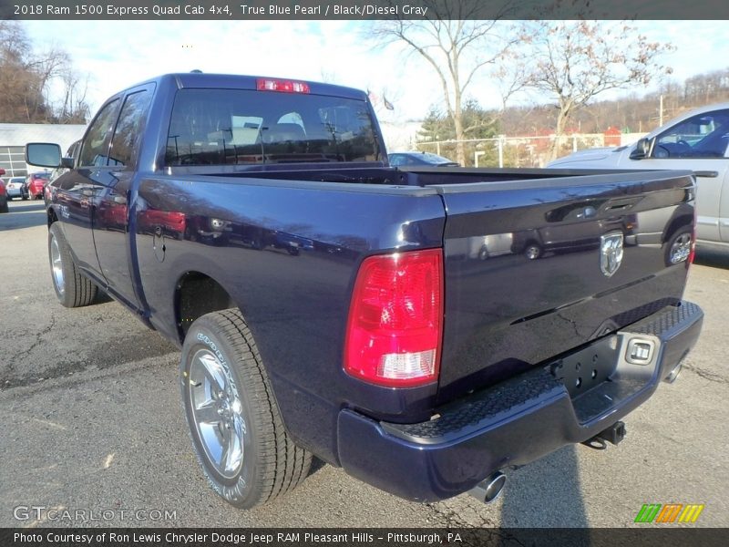 True Blue Pearl / Black/Diesel Gray 2018 Ram 1500 Express Quad Cab 4x4