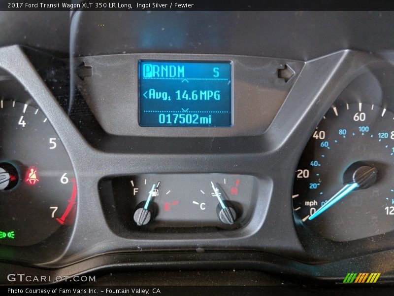 Ingot Silver / Pewter 2017 Ford Transit Wagon XLT 350 LR Long