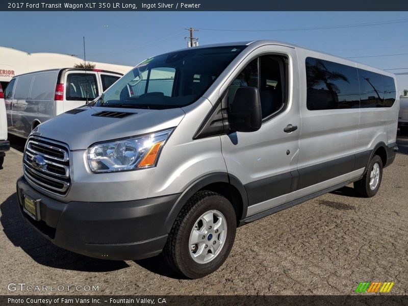Ingot Silver / Pewter 2017 Ford Transit Wagon XLT 350 LR Long