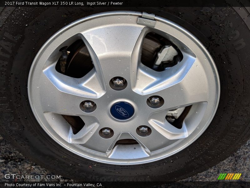 Ingot Silver / Pewter 2017 Ford Transit Wagon XLT 350 LR Long