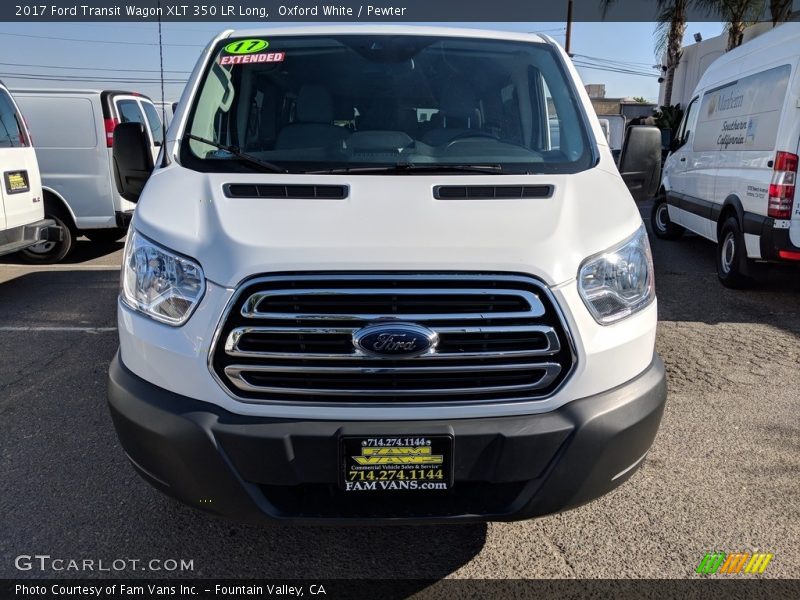 Oxford White / Pewter 2017 Ford Transit Wagon XLT 350 LR Long