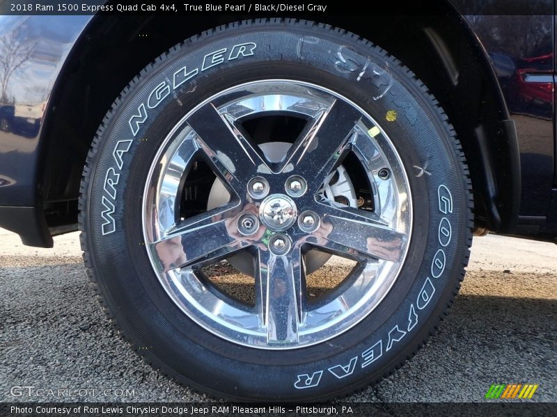 True Blue Pearl / Black/Diesel Gray 2018 Ram 1500 Express Quad Cab 4x4