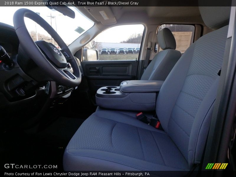 True Blue Pearl / Black/Diesel Gray 2018 Ram 1500 Express Quad Cab 4x4