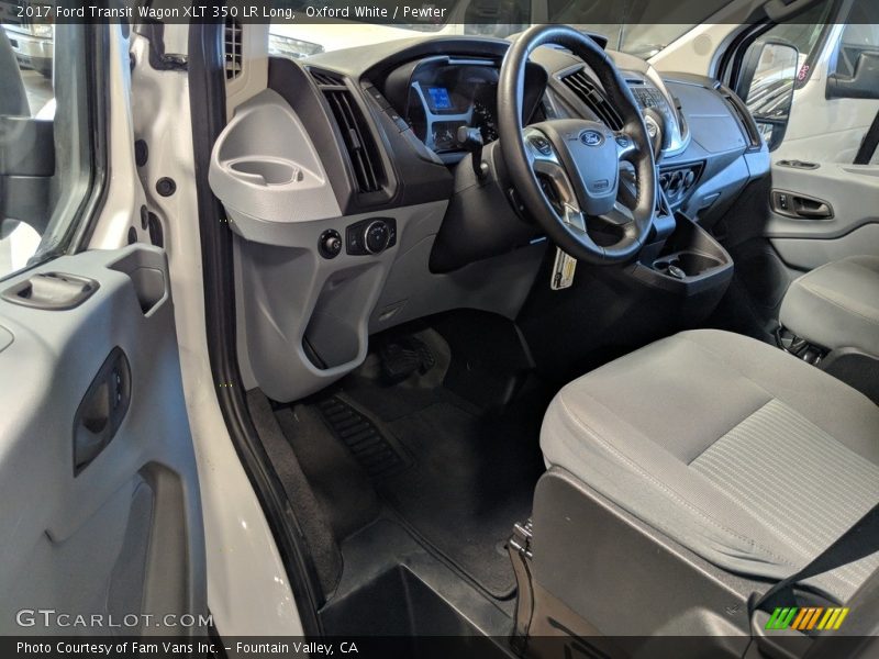 Oxford White / Pewter 2017 Ford Transit Wagon XLT 350 LR Long