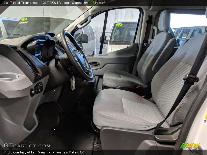 Oxford White / Pewter 2017 Ford Transit Wagon XLT 350 LR Long