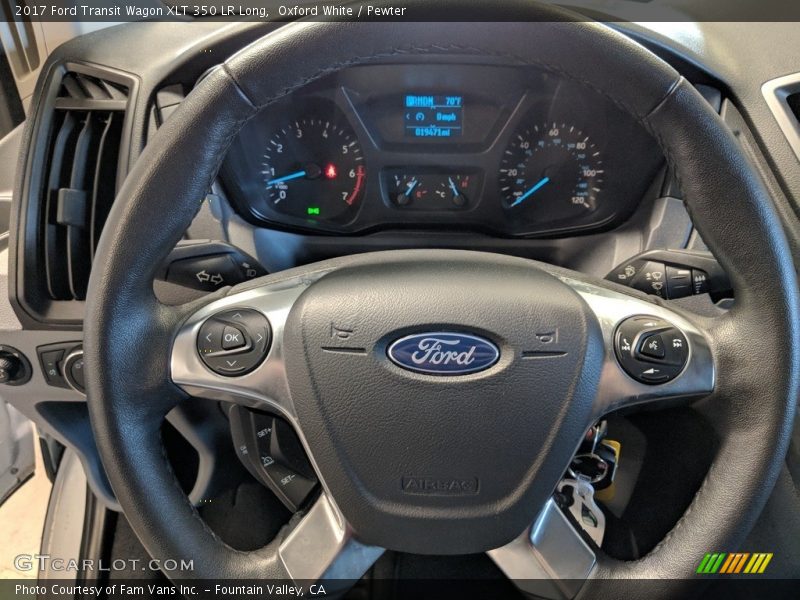 Oxford White / Pewter 2017 Ford Transit Wagon XLT 350 LR Long