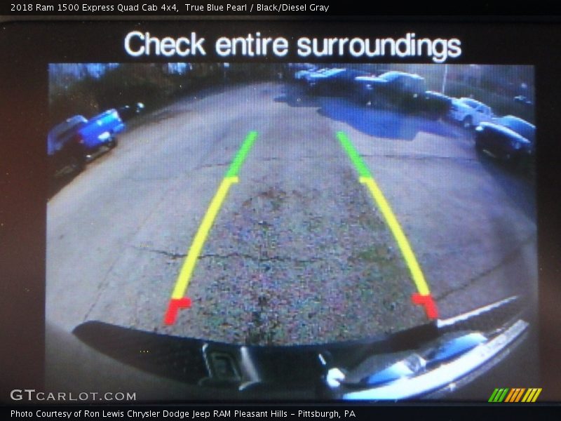 True Blue Pearl / Black/Diesel Gray 2018 Ram 1500 Express Quad Cab 4x4