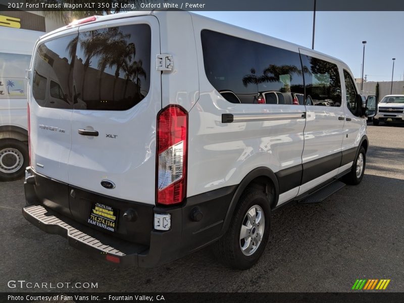 Oxford White / Pewter 2017 Ford Transit Wagon XLT 350 LR Long