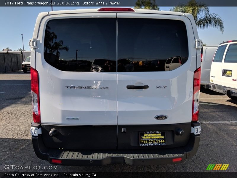 Oxford White / Pewter 2017 Ford Transit Wagon XLT 350 LR Long