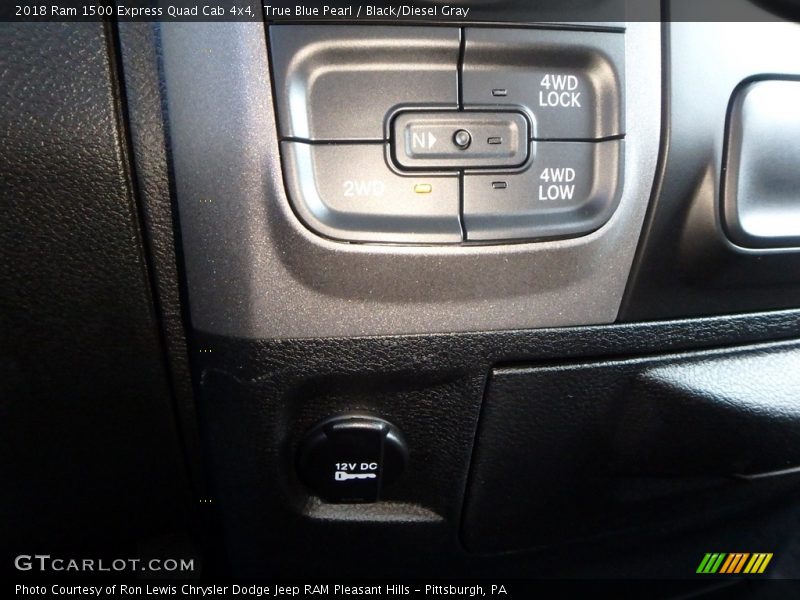 True Blue Pearl / Black/Diesel Gray 2018 Ram 1500 Express Quad Cab 4x4