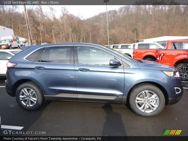 Blue / Ebony 2018 Ford Edge SEL AWD