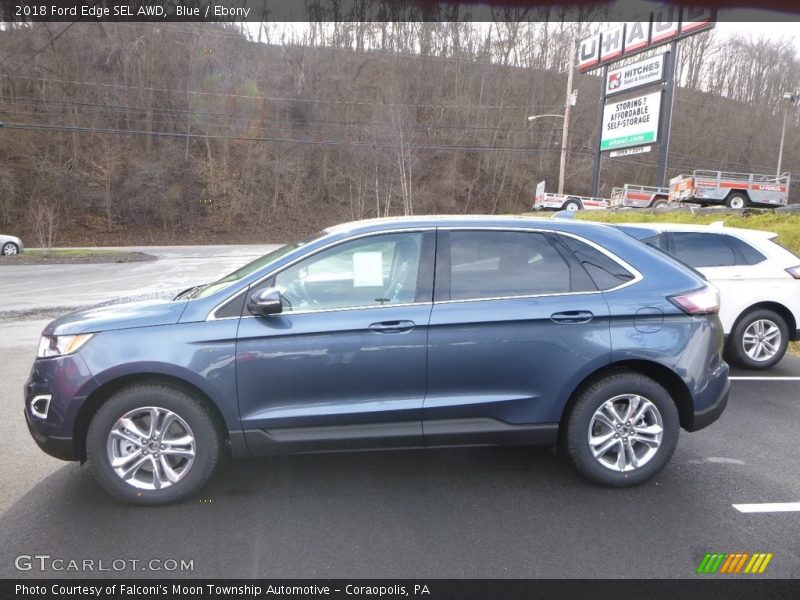 Blue / Ebony 2018 Ford Edge SEL AWD