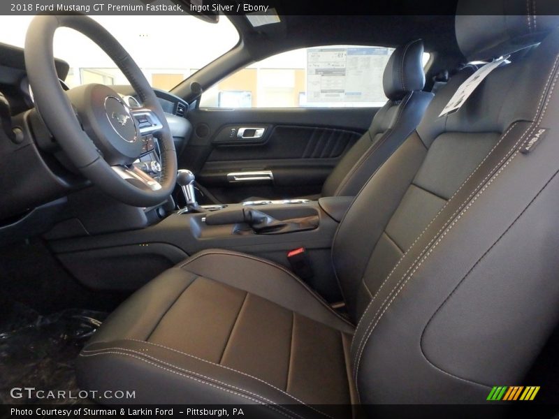 Ingot Silver / Ebony 2018 Ford Mustang GT Premium Fastback
