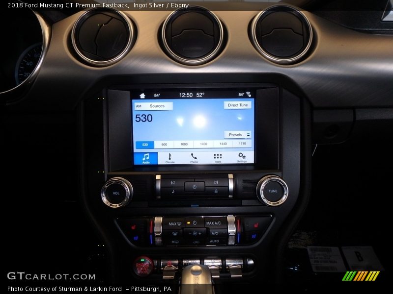Ingot Silver / Ebony 2018 Ford Mustang GT Premium Fastback