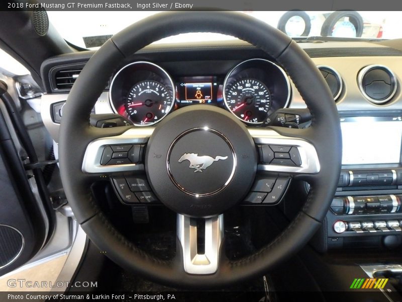 Ingot Silver / Ebony 2018 Ford Mustang GT Premium Fastback