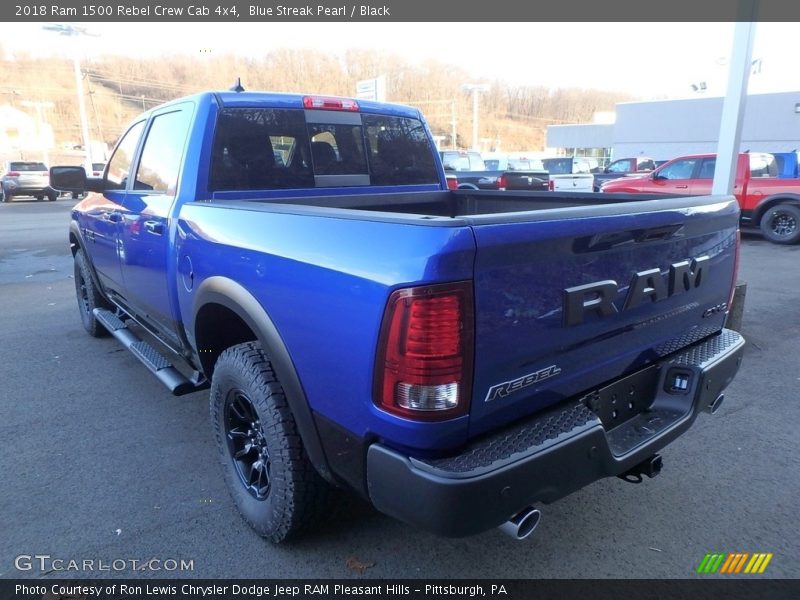 Blue Streak Pearl / Black 2018 Ram 1500 Rebel Crew Cab 4x4