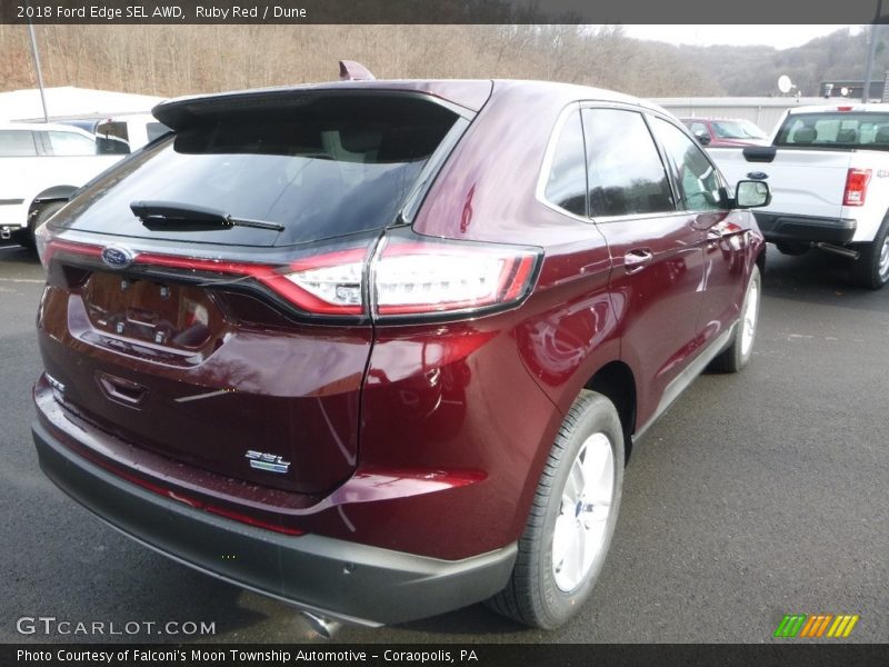 Ruby Red / Dune 2018 Ford Edge SEL AWD