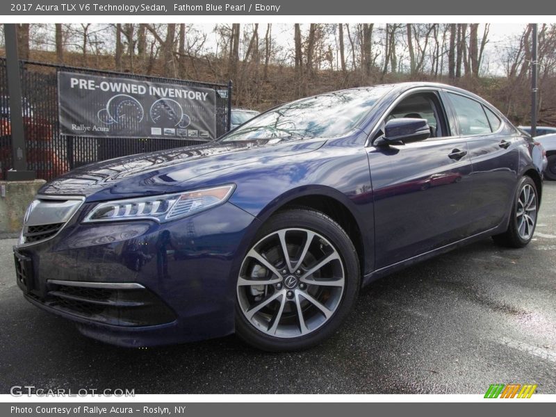 Fathom Blue Pearl / Ebony 2017 Acura TLX V6 Technology Sedan
