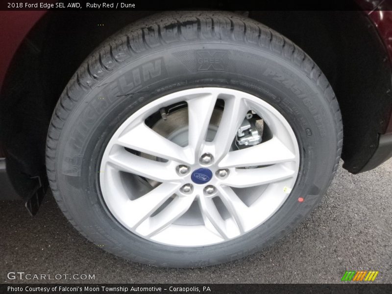 Ruby Red / Dune 2018 Ford Edge SEL AWD