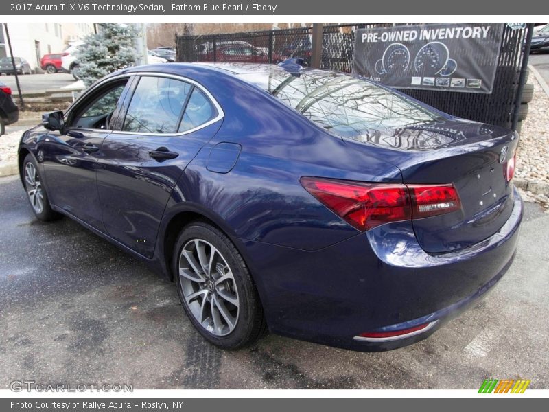 Fathom Blue Pearl / Ebony 2017 Acura TLX V6 Technology Sedan