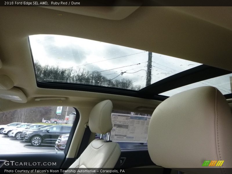 Ruby Red / Dune 2018 Ford Edge SEL AWD