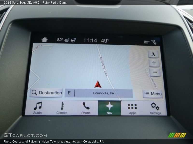 Ruby Red / Dune 2018 Ford Edge SEL AWD