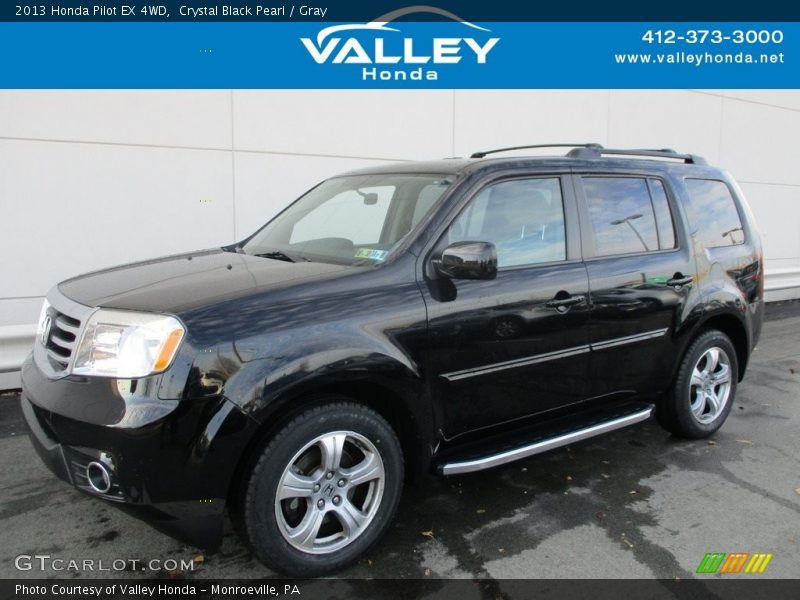 Crystal Black Pearl / Gray 2013 Honda Pilot EX 4WD