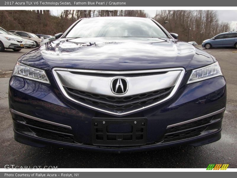 Fathom Blue Pearl / Graystone 2017 Acura TLX V6 Technology Sedan