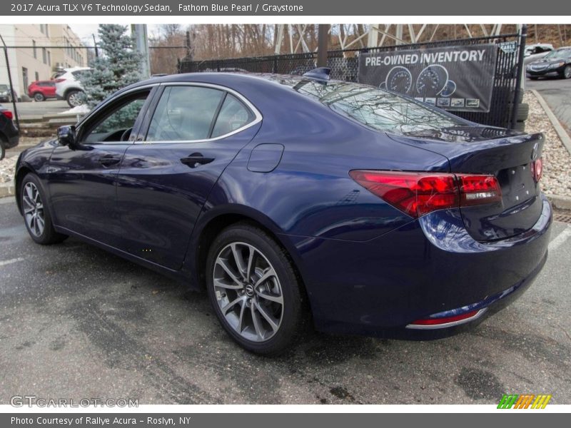 Fathom Blue Pearl / Graystone 2017 Acura TLX V6 Technology Sedan
