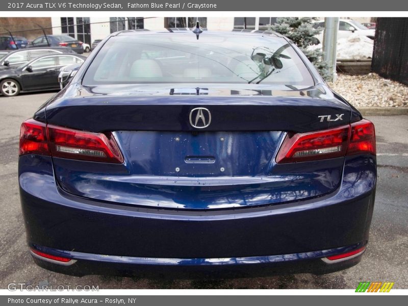 Fathom Blue Pearl / Graystone 2017 Acura TLX V6 Technology Sedan