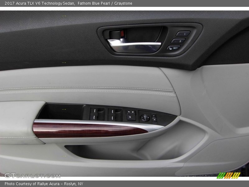 Fathom Blue Pearl / Graystone 2017 Acura TLX V6 Technology Sedan