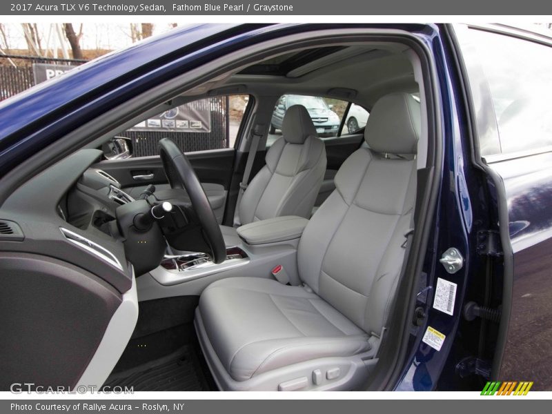 Fathom Blue Pearl / Graystone 2017 Acura TLX V6 Technology Sedan