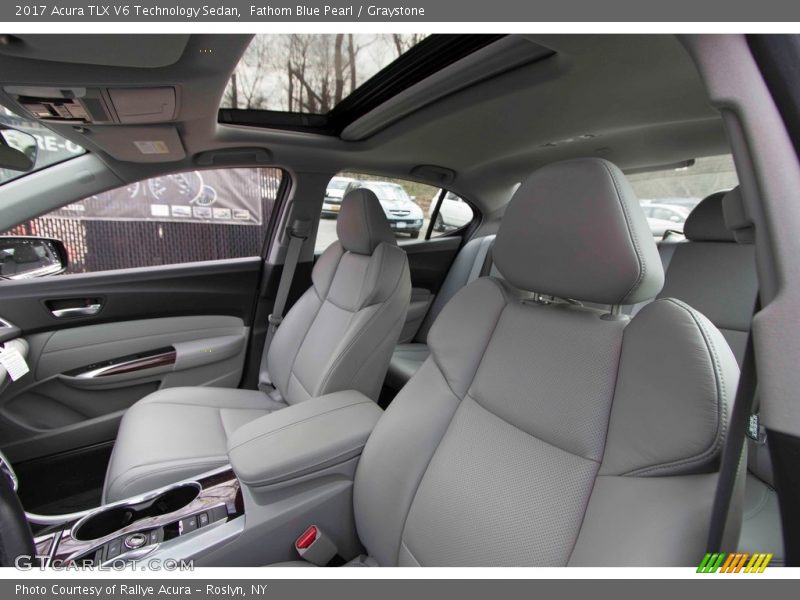 Fathom Blue Pearl / Graystone 2017 Acura TLX V6 Technology Sedan