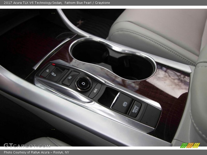 Fathom Blue Pearl / Graystone 2017 Acura TLX V6 Technology Sedan