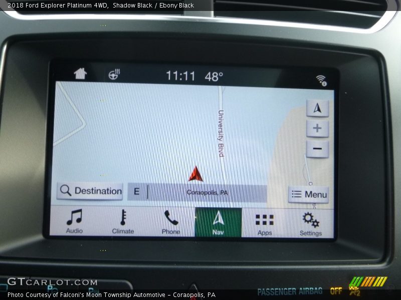 Navigation of 2018 Explorer Platinum 4WD