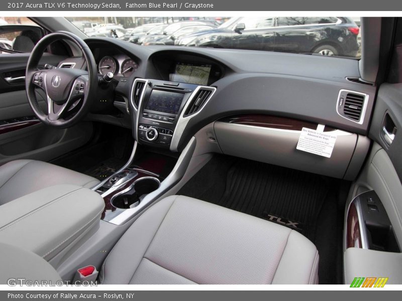Fathom Blue Pearl / Graystone 2017 Acura TLX V6 Technology Sedan