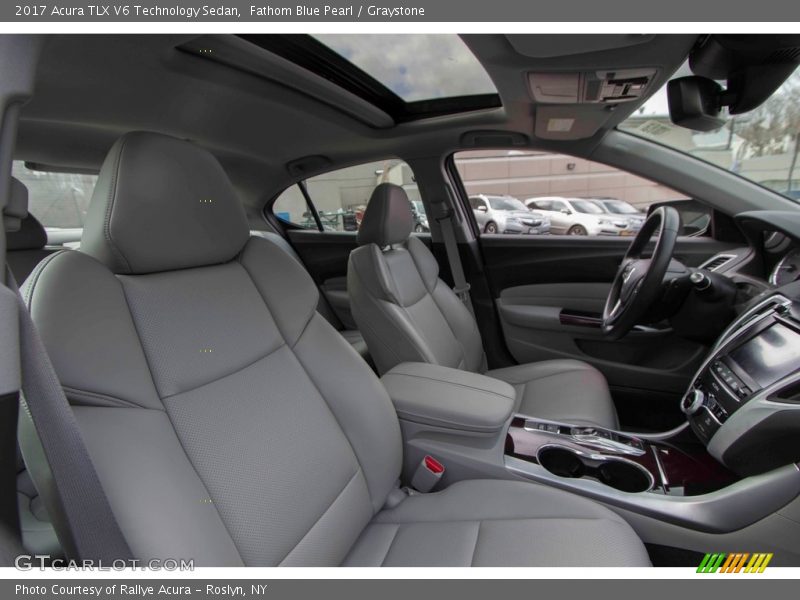 Fathom Blue Pearl / Graystone 2017 Acura TLX V6 Technology Sedan