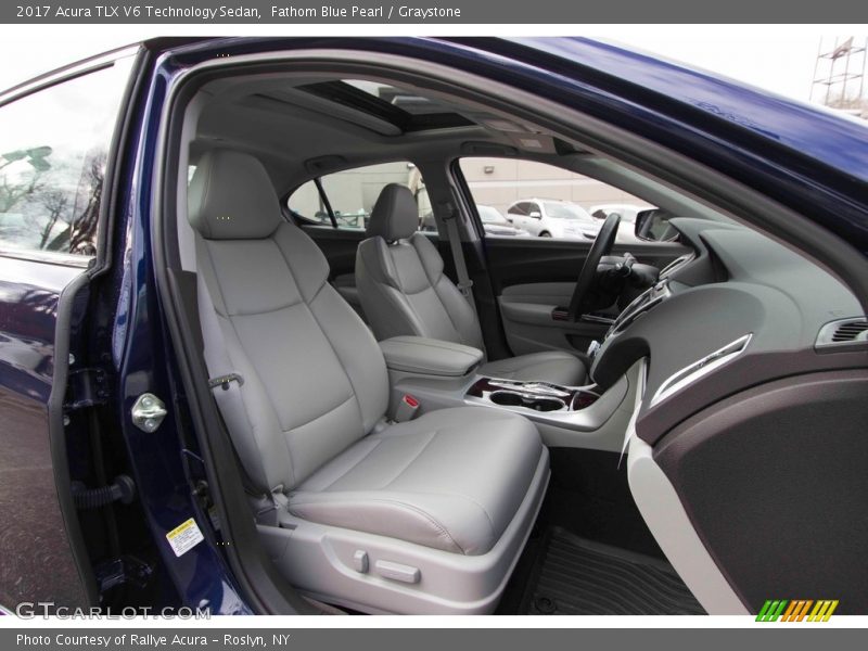 Fathom Blue Pearl / Graystone 2017 Acura TLX V6 Technology Sedan