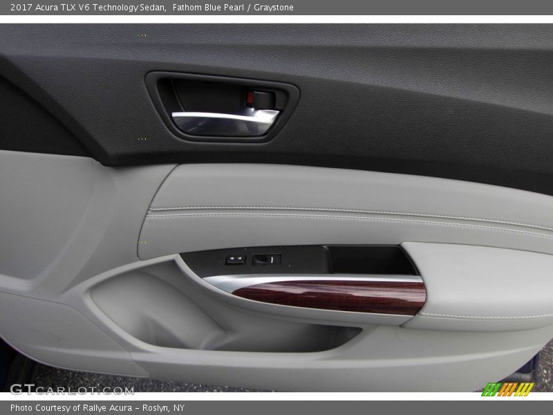 Fathom Blue Pearl / Graystone 2017 Acura TLX V6 Technology Sedan