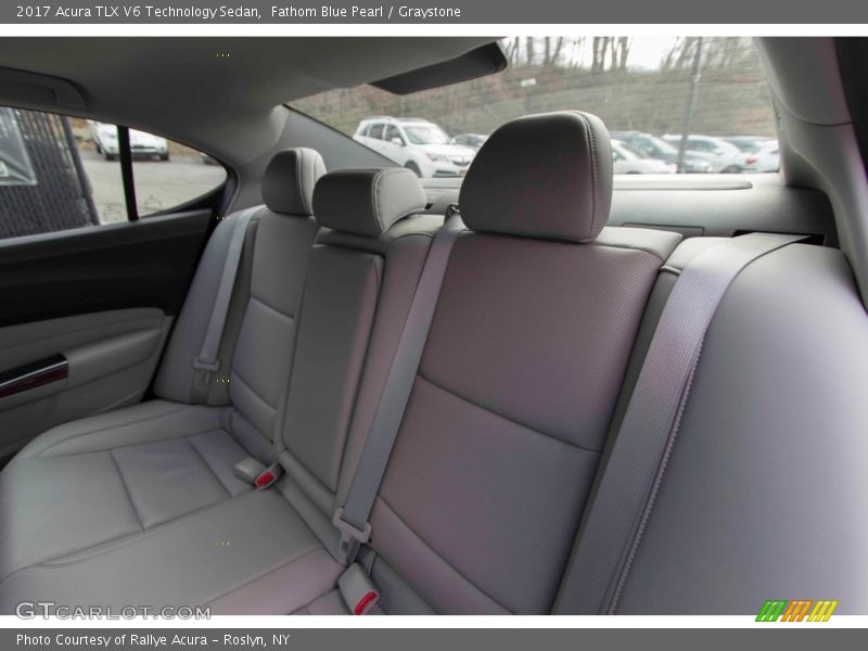 Fathom Blue Pearl / Graystone 2017 Acura TLX V6 Technology Sedan