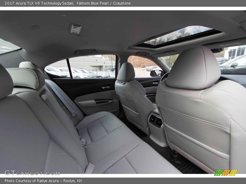 Fathom Blue Pearl / Graystone 2017 Acura TLX V6 Technology Sedan