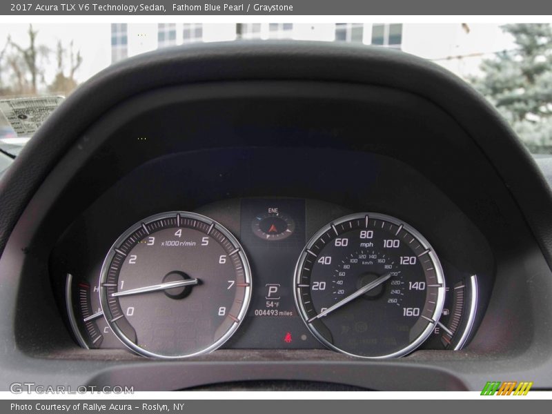 Fathom Blue Pearl / Graystone 2017 Acura TLX V6 Technology Sedan