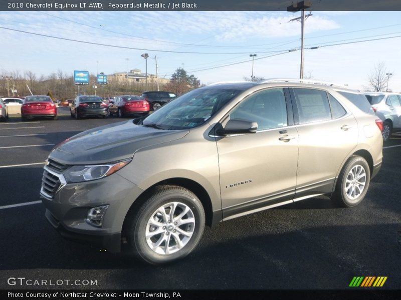 Pepperdust Metallic / Jet Black 2018 Chevrolet Equinox LT AWD
