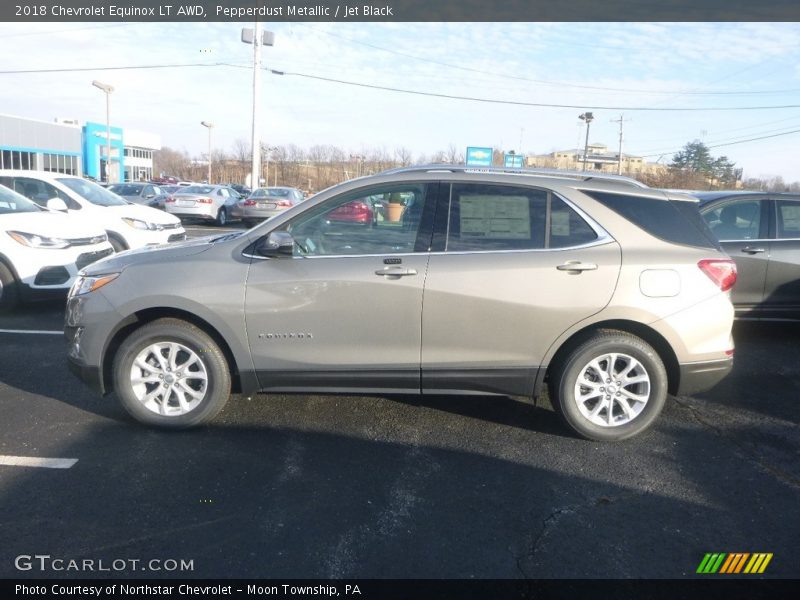Pepperdust Metallic / Jet Black 2018 Chevrolet Equinox LT AWD