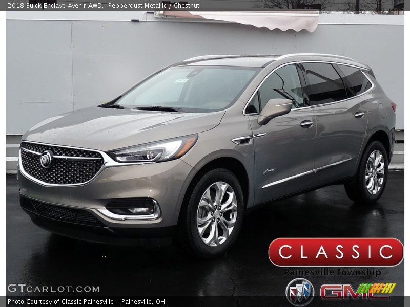 Pepperdust Metallic / Chestnut 2018 Buick Enclave Avenir AWD