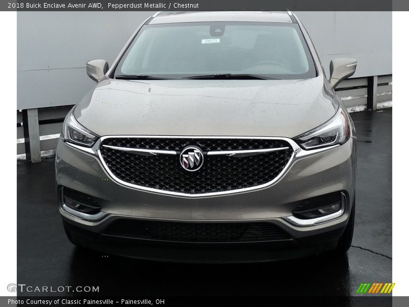 Pepperdust Metallic / Chestnut 2018 Buick Enclave Avenir AWD