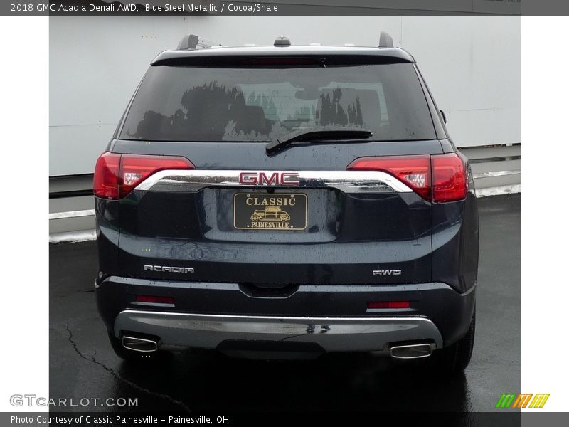 Blue Steel Metallic / Cocoa/Shale 2018 GMC Acadia Denali AWD