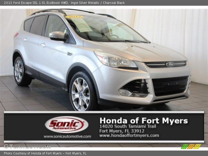 Ingot Silver Metallic / Charcoal Black 2013 Ford Escape SEL 1.6L EcoBoost 4WD