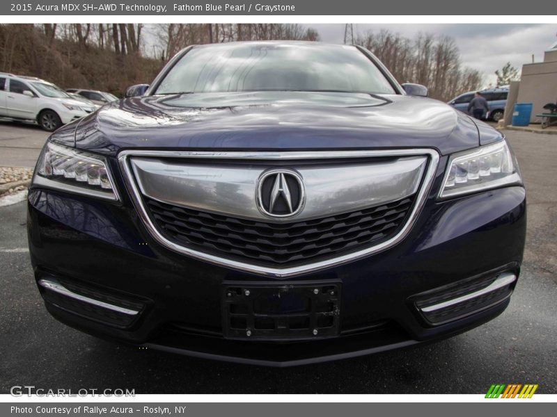 Fathom Blue Pearl / Graystone 2015 Acura MDX SH-AWD Technology