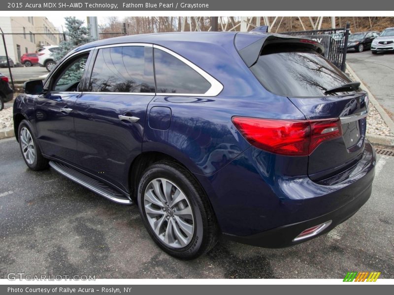 Fathom Blue Pearl / Graystone 2015 Acura MDX SH-AWD Technology